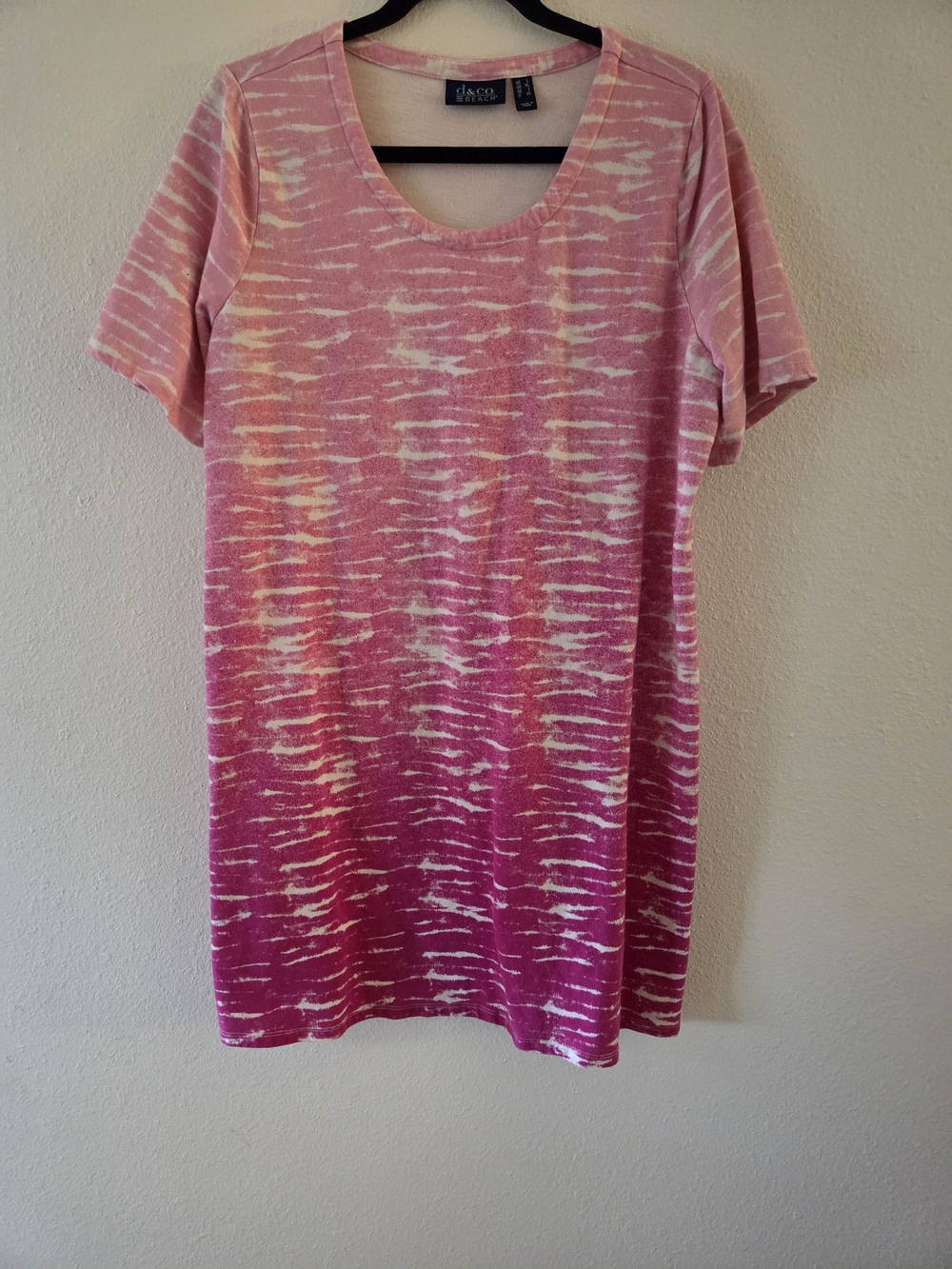 D& Co BEACH Pink Ombre Short-Sleeve Mini Dress